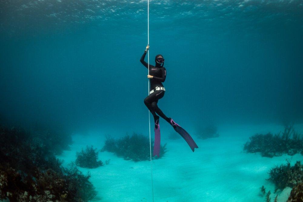 Female freediver
