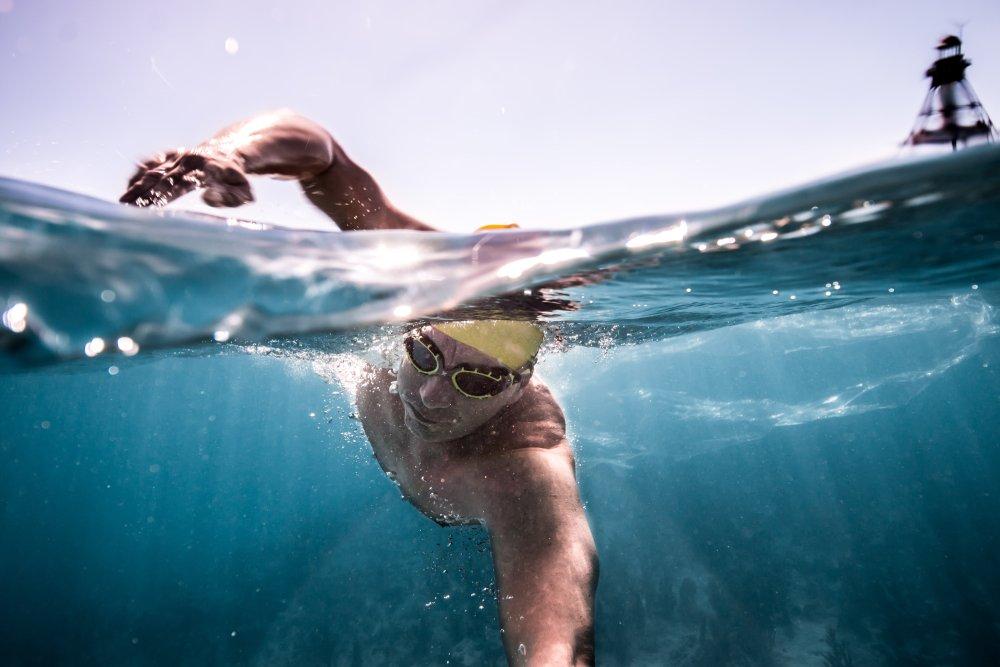 A man swimming (c) Zoggs